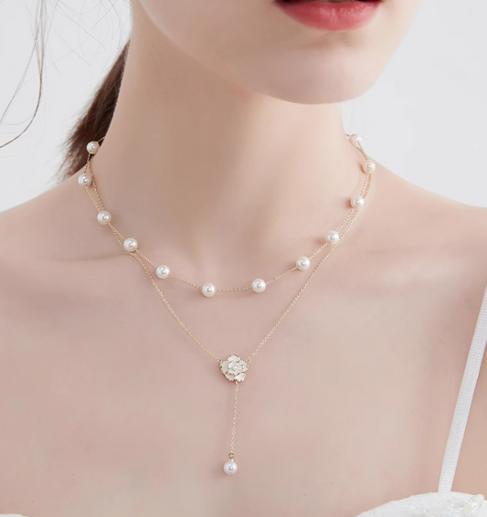 Camellia Pearl Necklace - LAND